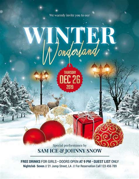Winter Wonderland Flyer Template